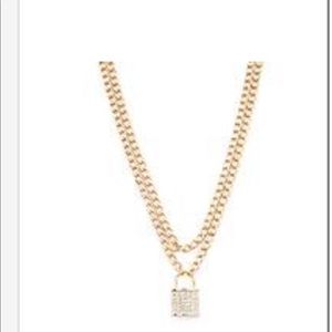 GOLD LOCK PENDANT NECKLACE